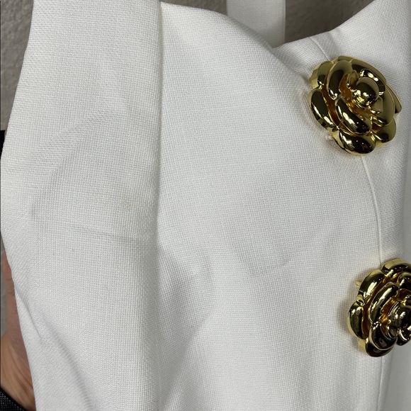 NWT Atoir Tiffany Dress Rose Floral Button Open Back White Sz 6 - Picture 13 of 16